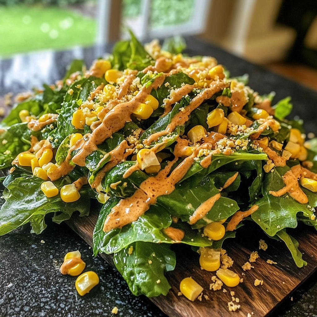 Chinakohl-Salat mit Mais und Honig-Senf-Dressing