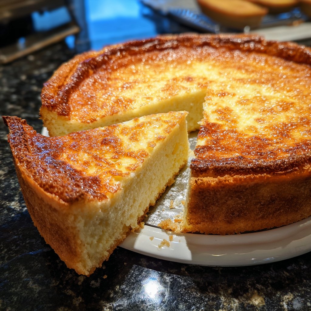 Käsekuchen mit Mandelboden