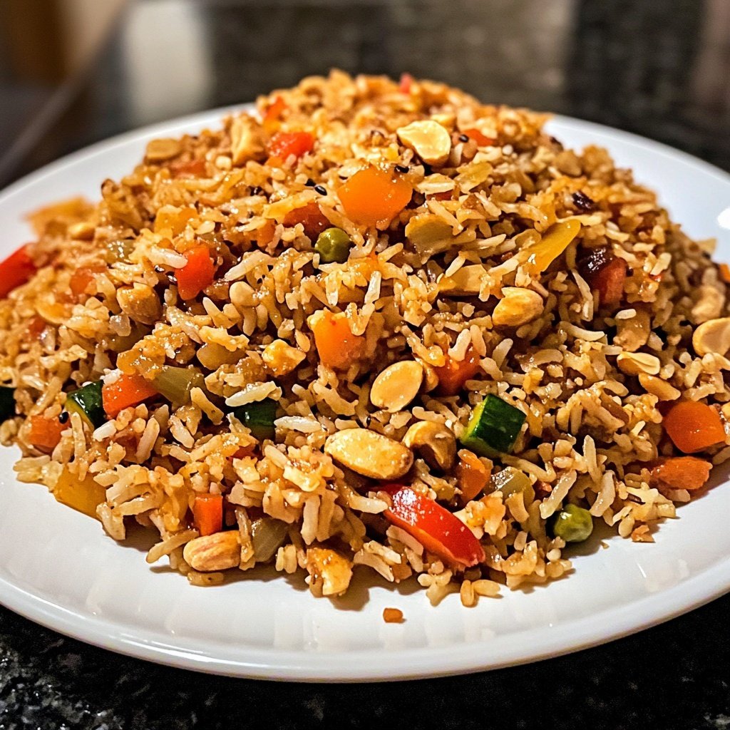 Gebratener Reis mit Erdnüssen