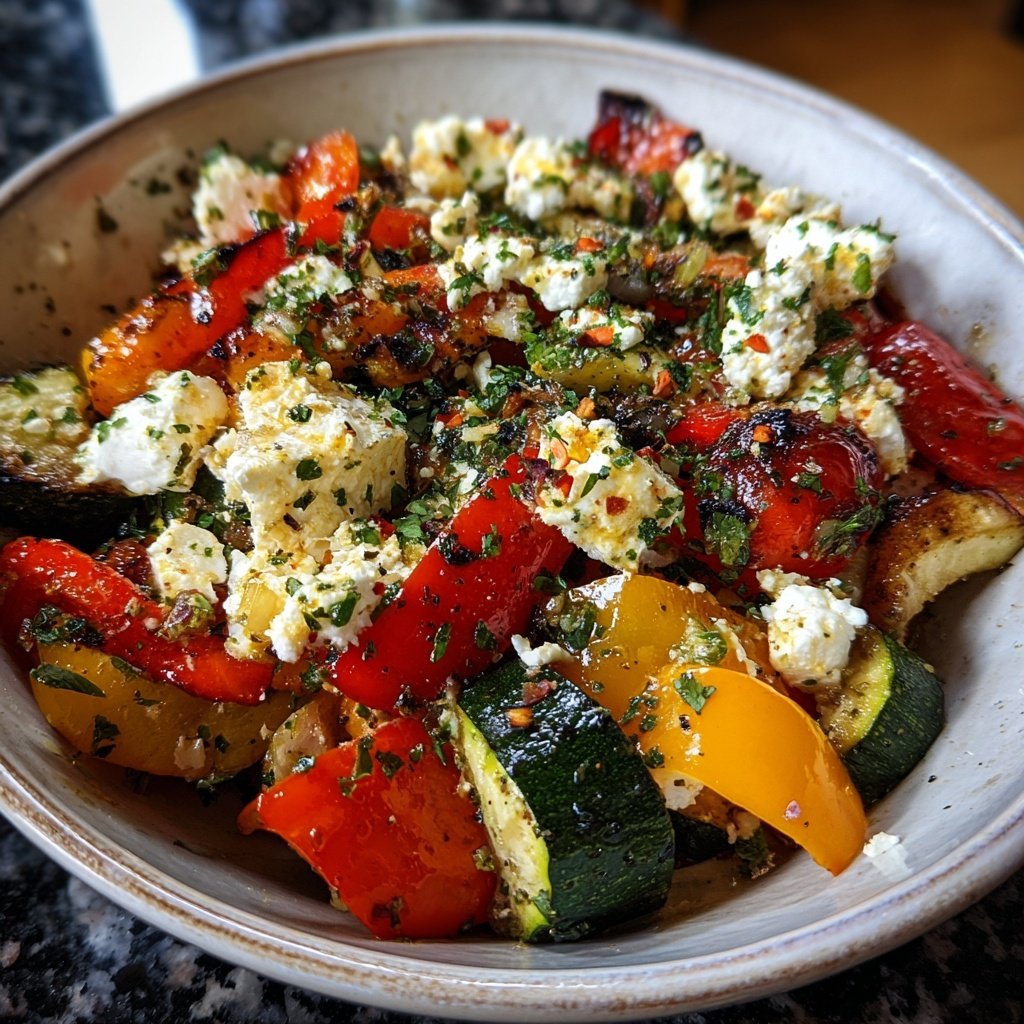 Gesund & Leicht Mediterrane Gemüsepfanne mit Feta