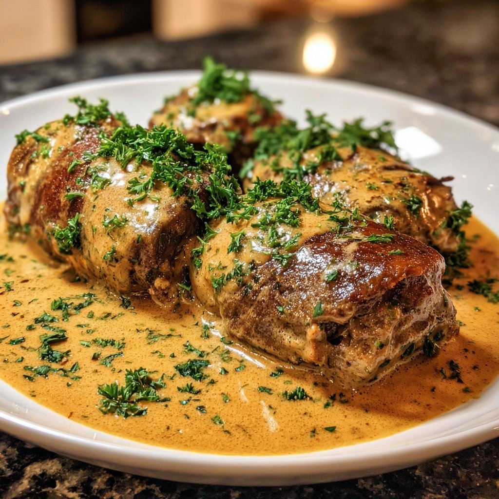 Hausmannskost Rinderrouladen mit Rahmsoße