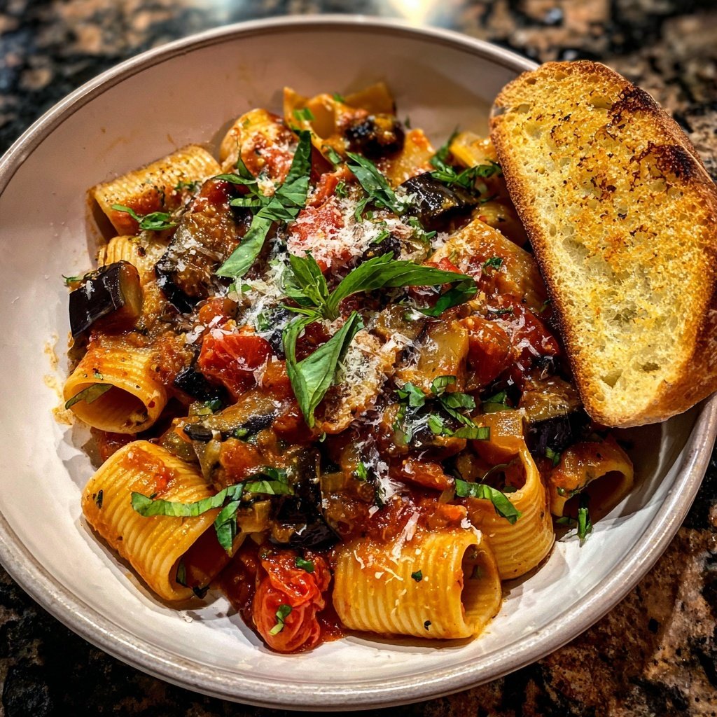 Internationale Küche Italienische Pasta alla Norma