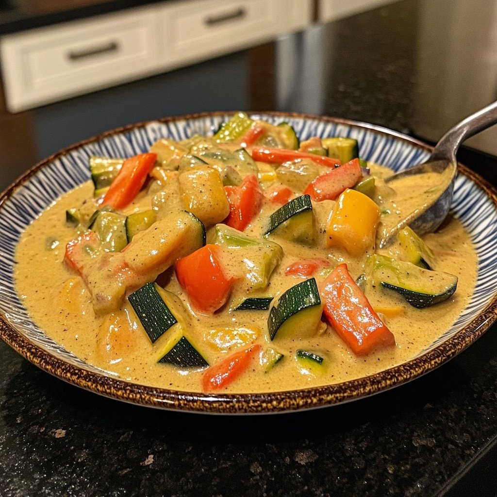 Gemüsepfanne mit Kokosmilch