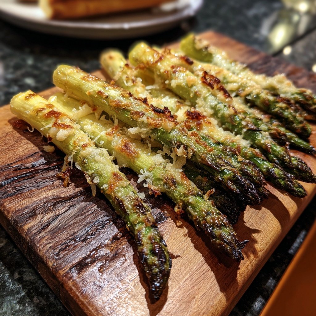 Grüner Spargel Mit Parmesan Kruste