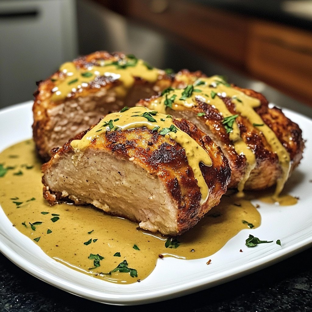 Hähnchenbrust mit Senfsauce